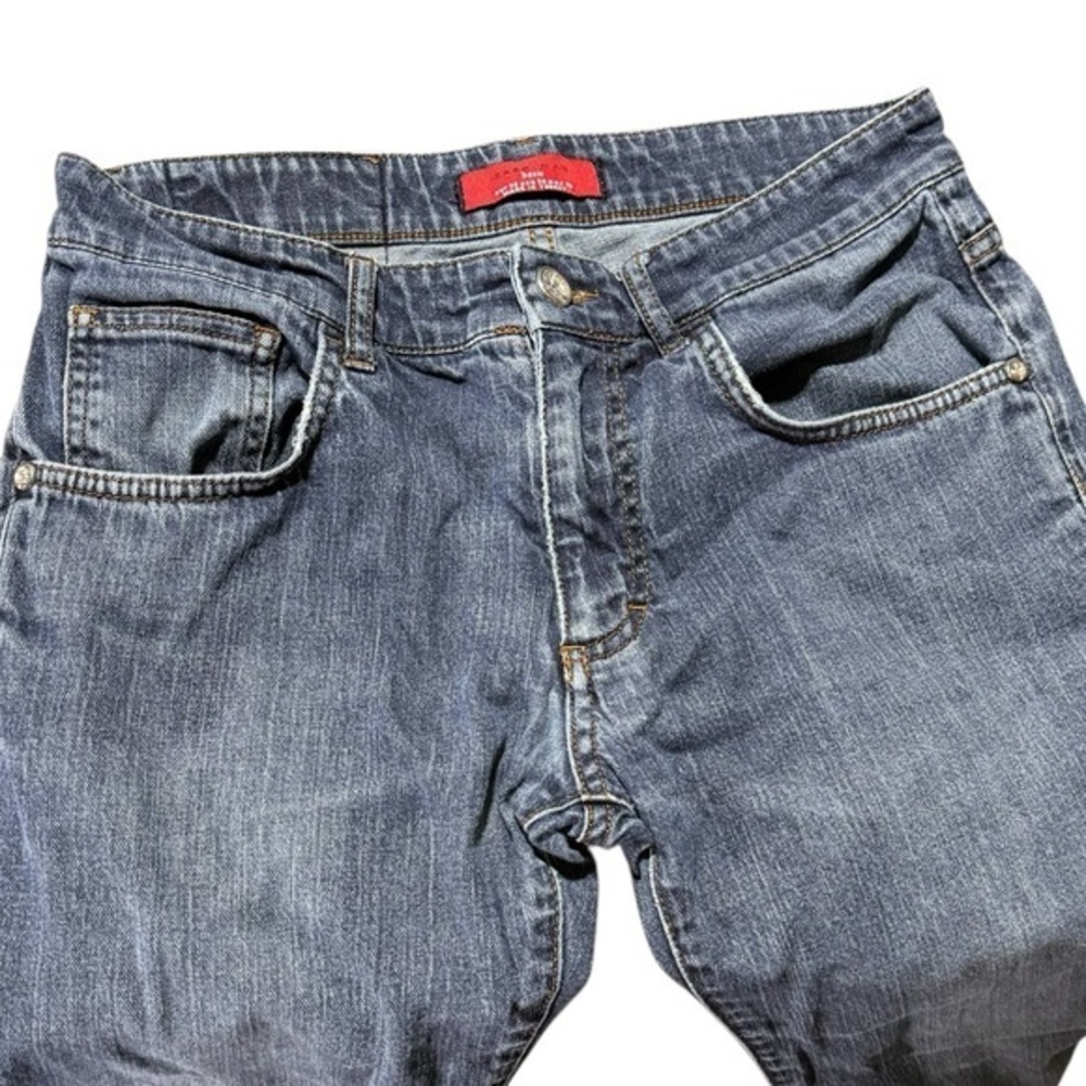ZARA Man Basic straight leg Men’s size 30 distressed/ acid washed denim wash - Picture 2 of 12